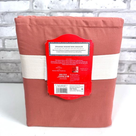 Opalhouse Coral Fringe Cotton Percale Sheet Set - Designed with Jungalow - QUEEN - Picture 9 of 10